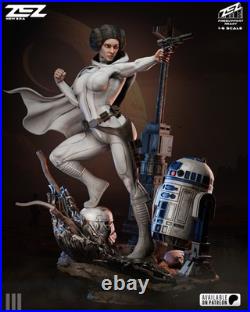 Star Wars Princess Leia 3D Printed Figure, Unpainted Galactic Senator Model Kit