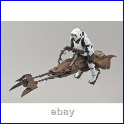 Star Wars Return of the Jedi Scout Trooper&Speeder Bike Model kit BANDAI