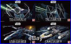 Star Wars TIE Advanced x1, TIE Fighter, X-Wing, Y-Wing Starfighter Set 1/72 Kit