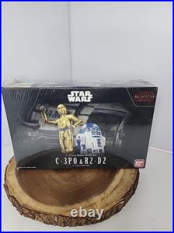 Star Wars The Last Jedi C-3PO R2-D2 1/12 Scale Plastic Model Kit Bandai New
