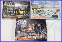 Star Wars Trilogy AMT Model Kit Lot of 3 Jabbas Palace Hoth Battle & Cantina