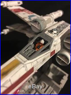 Star Wars X-Wing 1/72 Model Bandai FULLY BUILT & PAINTED + DEATH STAR BASE