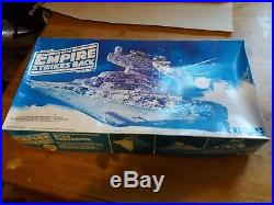 Star Wars empire strikes back star destroyer Model kit. Sealed packs Box faded
