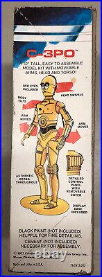 Vintage 1977 Star Wars MPC C-3PO 10 Scale Model Kit Complete UNUSED NIB
