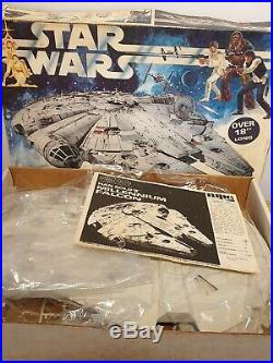 Vintage 1979 Star Wars Millennium Falcon Illuminated MPC Model Kit Boxed