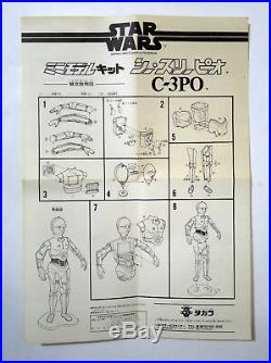 Vintage Star Wars Takara C-3PO Mini Plastic Model Kit Japan COMPLETE UNUSED 1978